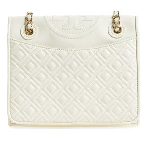 Authentic Tory Burch Fleming Bag - Medium; White